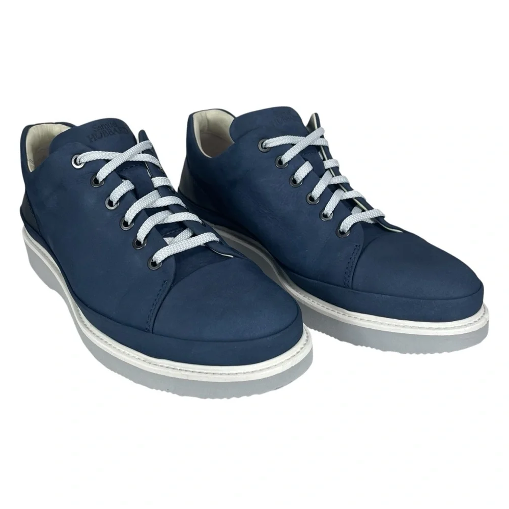 Samuel Hubbard Men’s 10.5 Navy Blue‎ Leather Vibram Sole Sneakers